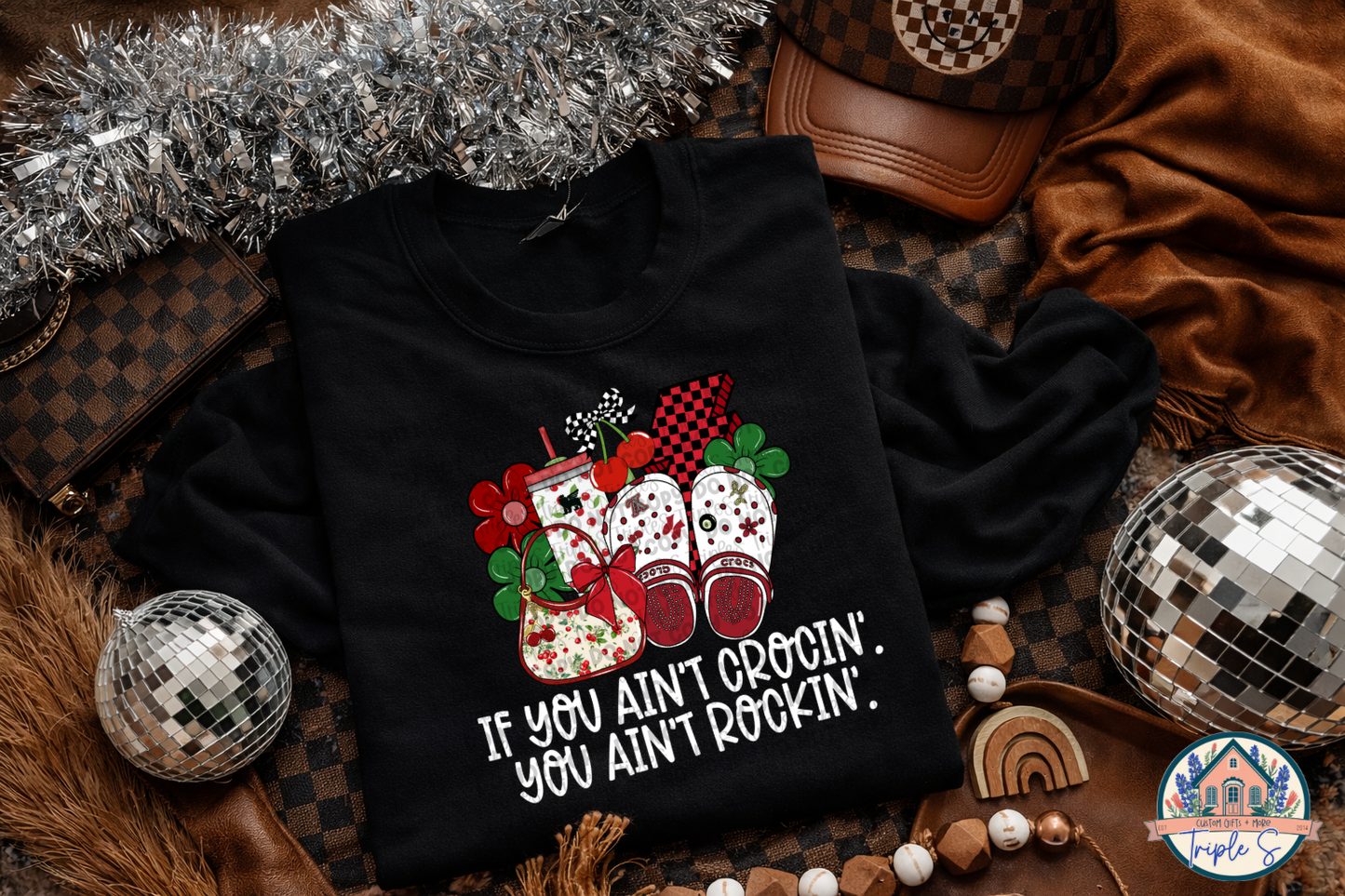 If You Ain’t Crocin’, You Ain’t Rockin’ – Retro Cherry Design 🍒